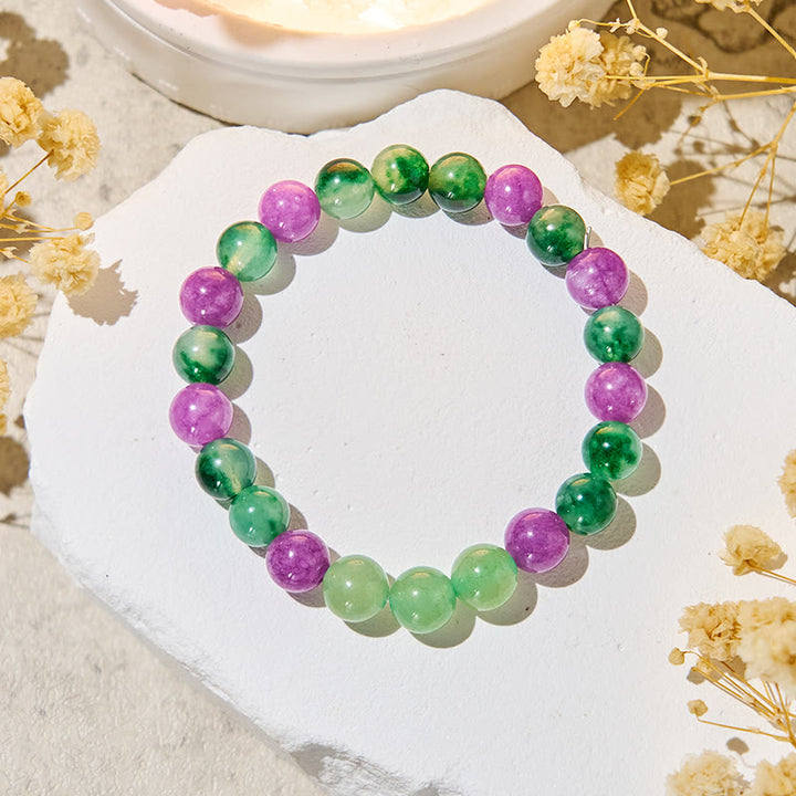 Olivenorma "Minty Grape" Moss Agate Lucky Bracelet - image 3