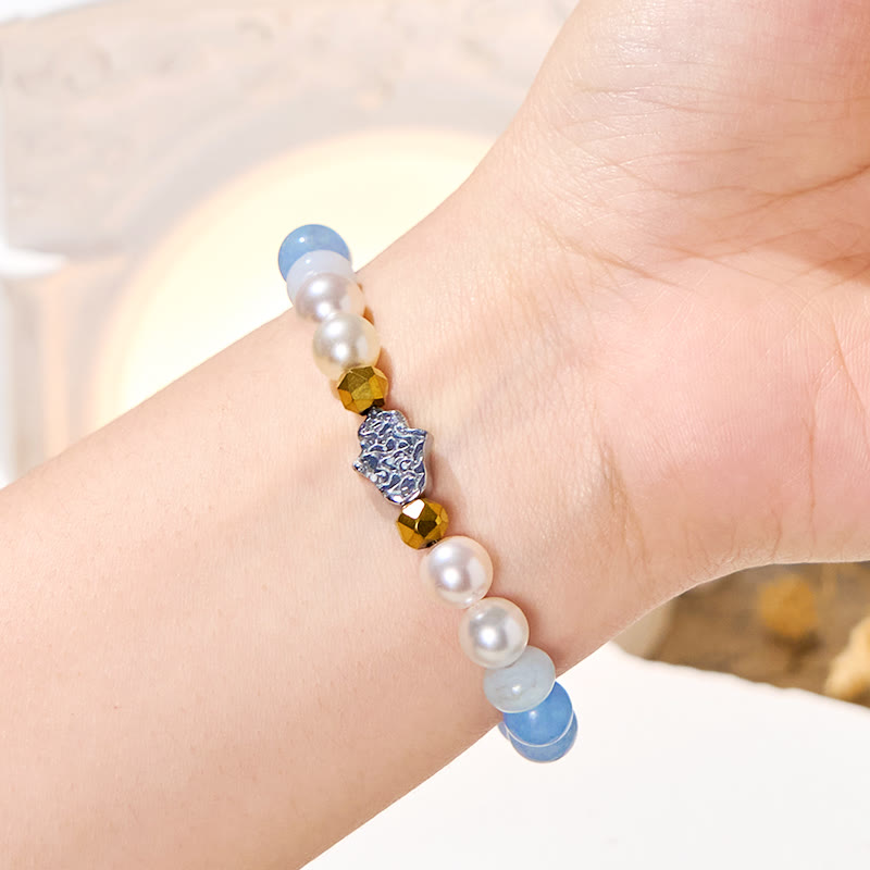Olivenorma "​​Misty Glow" Aquamarine Tranquility Bracelet - image 1