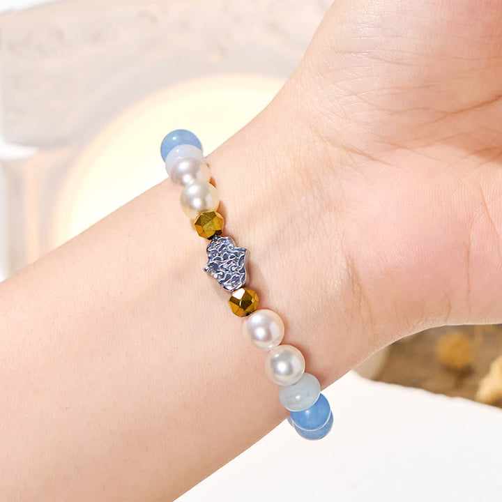 Olivenorma "​​Misty Glow" Aquamarine Tranquility Bracelet - image 1
