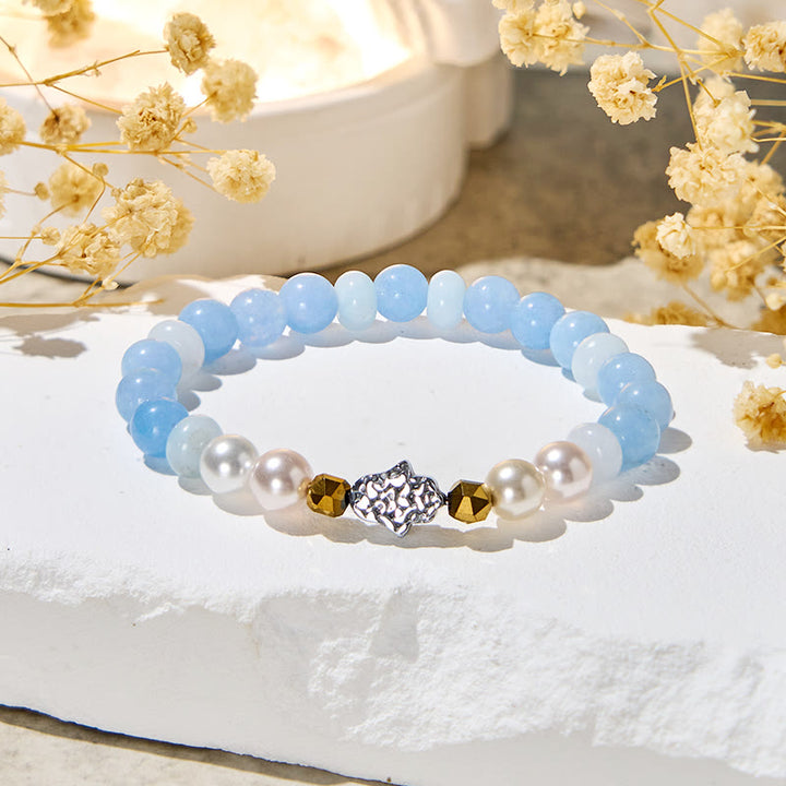Olivenorma "​​Misty Glow" Aquamarine Tranquility Bracelet - image 4