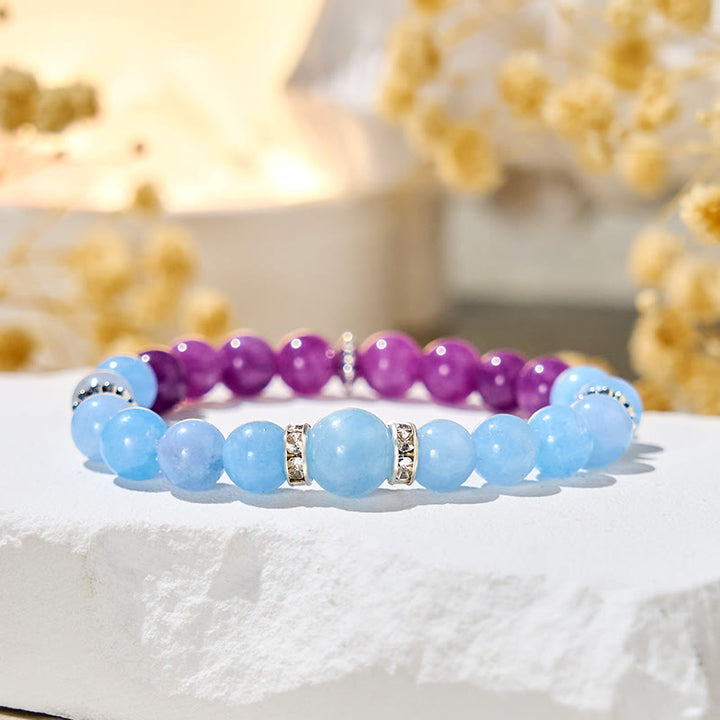 Olivenorma "Tide & Bloom" Aquamarine & Lepidolite Calm Bracelet - image 4
