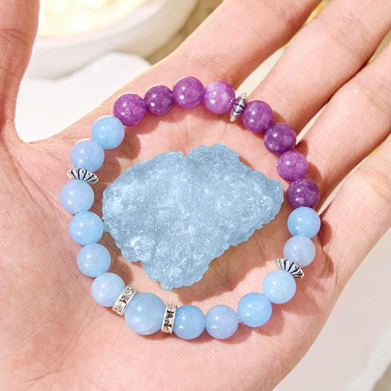 Olivenorma "Tide & Bloom" Aquamarine & Lepidolite Calm Bracelet - image 2