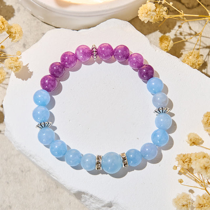 Olivenorma "Tide & Bloom" Aquamarine & Lepidolite Calm Bracelet - image 3