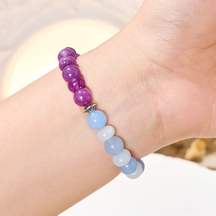 Olivenorma "​​Luna Mist" Aquamarine & Amethyst Emotional Balance Bracelet - image 2
