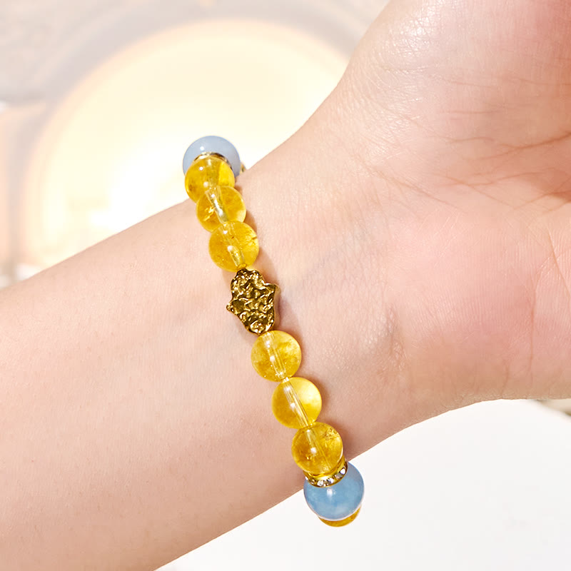 Olivenorma "Sunlit Cyan" Citrine Wealth Bracelet - image 1