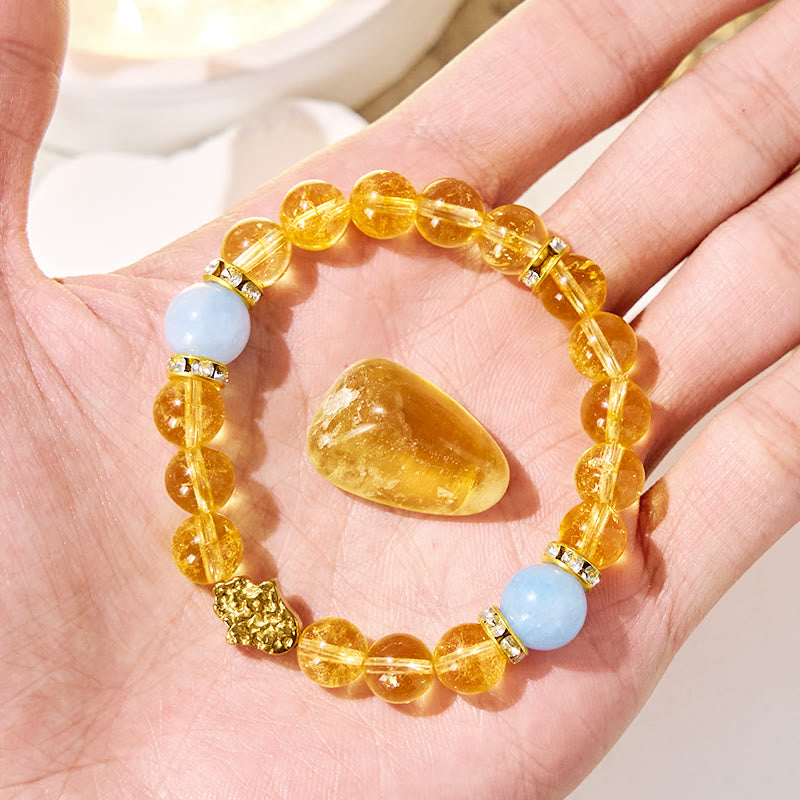 Olivenorma "Sunlit Cyan" Citrine Wealth Bracelet - image 2