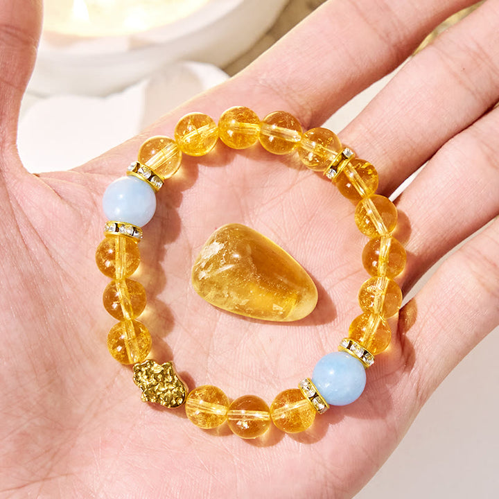 Olivenorma "Sunlit Cyan" Citrine Wealth Bracelet - image 2