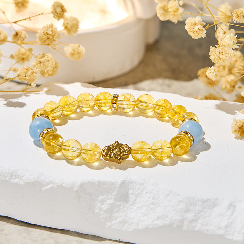 Olivenorma "Sunlit Cyan" Citrine Wealth Bracelet - image 5