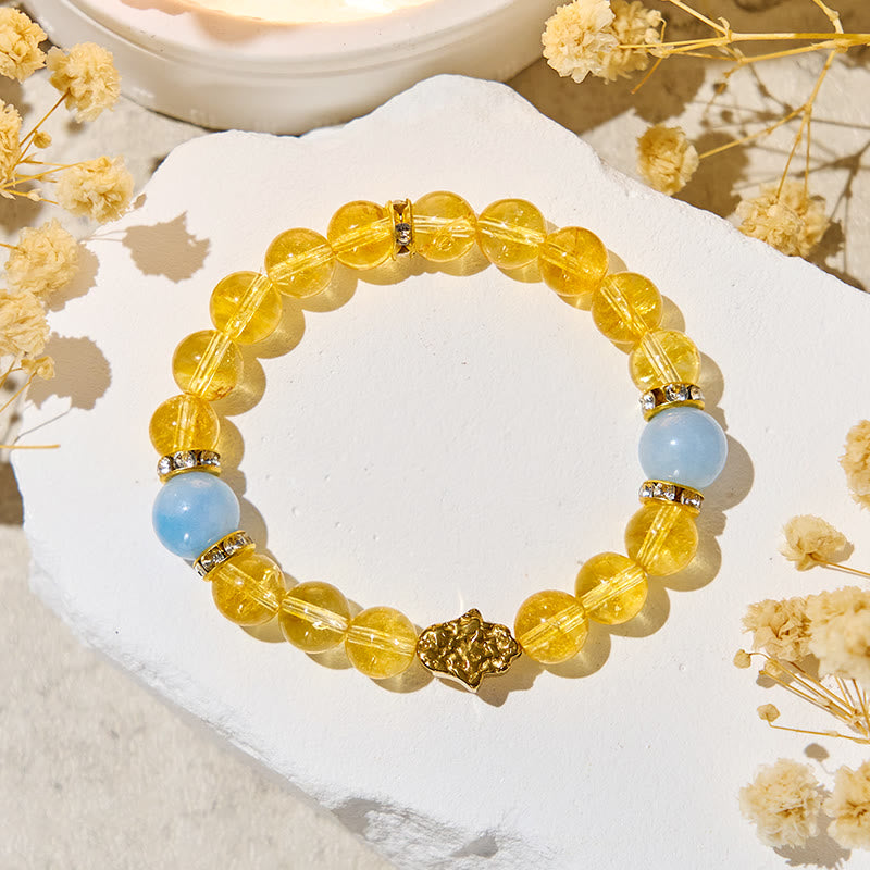 Olivenorma "Sunlit Cyan" Citrine Wealth Bracelet - image 4