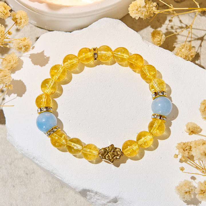 Olivenorma "Sunlit Cyan" Citrine Wealth Bracelet - image 4