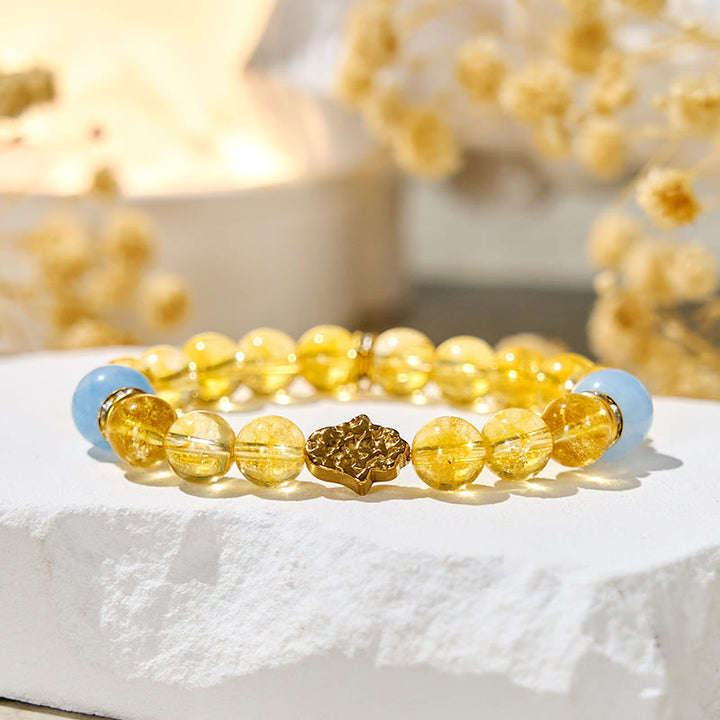 Olivenorma "Sunlit Cyan" Citrine Wealth Bracelet - image 3