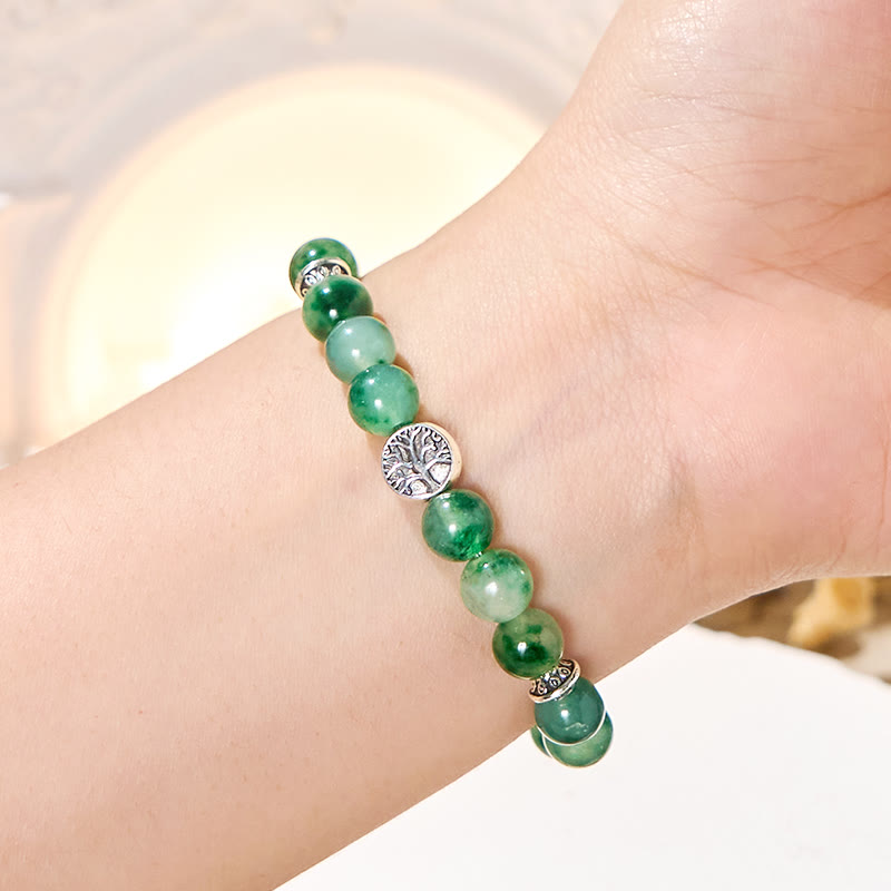 Olivenorma "Arborflora Papilio" Moss Agate Anxiety Relief Bracelet - image 1