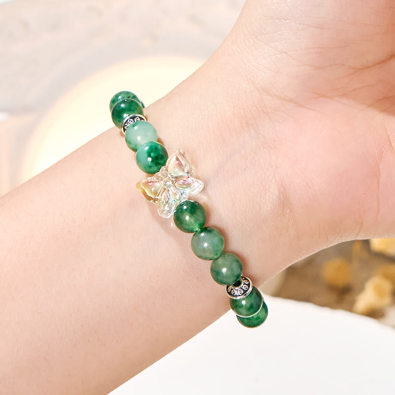 Olivenorma "Arborflora Papilio" Moss Agate Anxiety Relief Bracelet - image 2