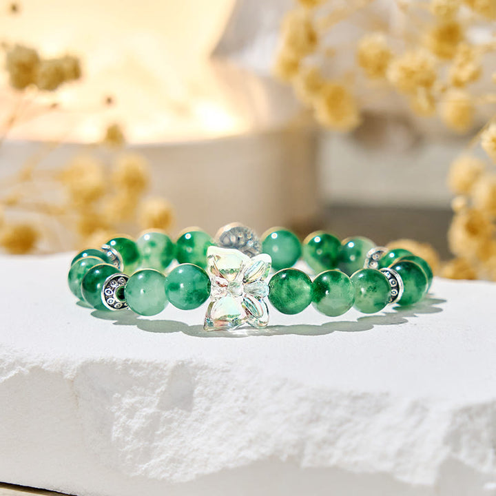 Olivenorma "Arborflora Papilio" Moss Agate Anxiety Relief Bracelet - image 5