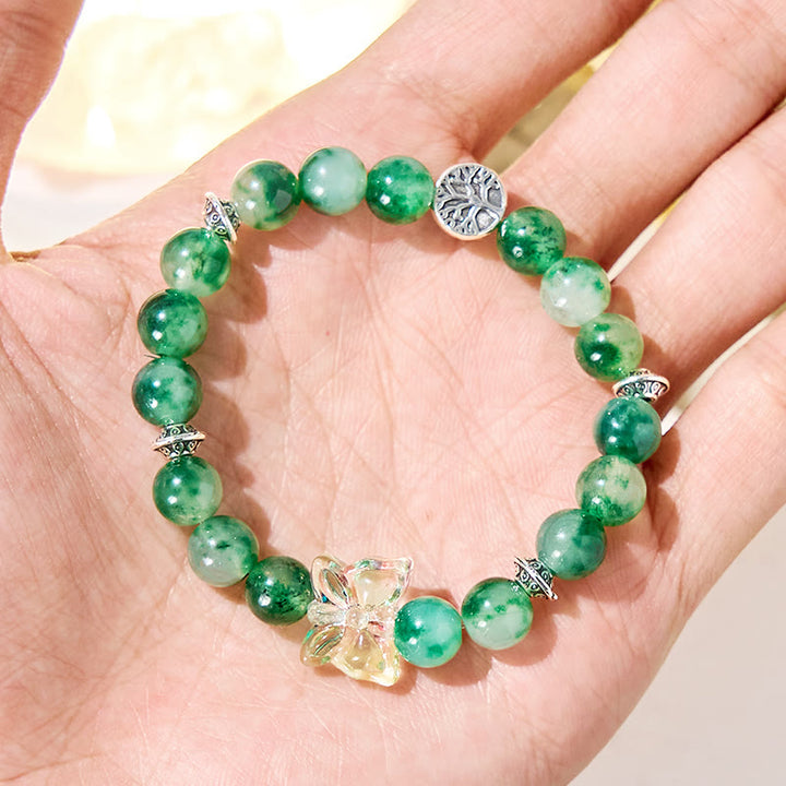 Olivenorma "Arborflora Papilio" Moss Agate Anxiety Relief Bracelet - image 3
