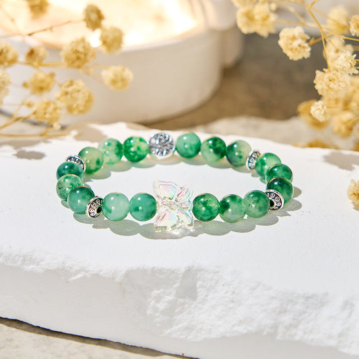 Olivenorma "Arborflora Papilio" Moss Agate Anxiety Relief Bracelet - Natural Stone - image 0