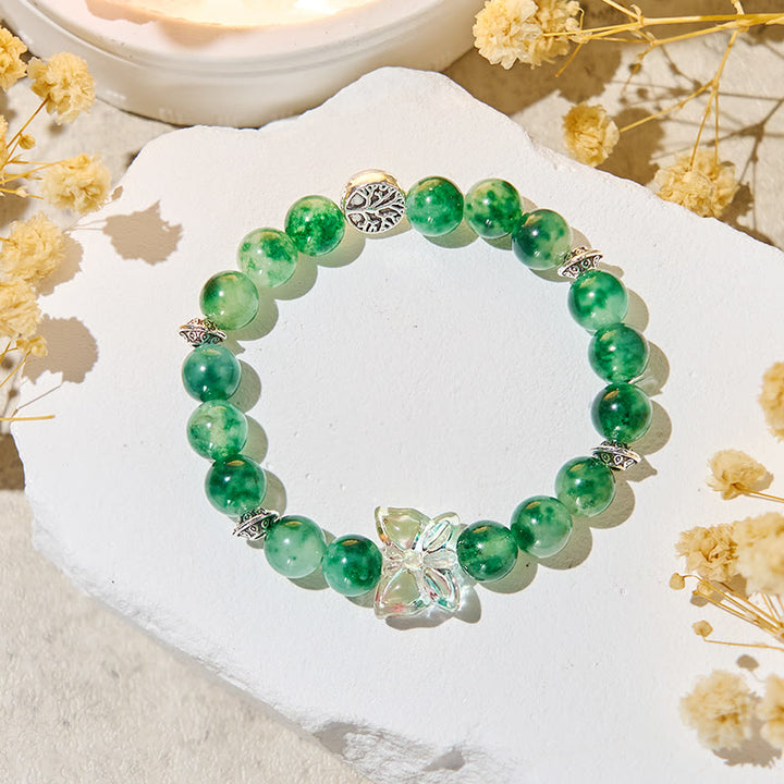 Olivenorma "Arborflora Papilio" Moss Agate Anxiety Relief Bracelet - image 4