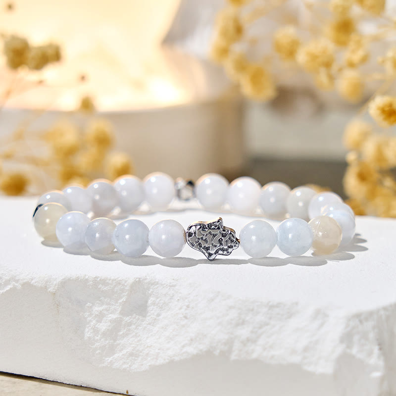Olivenorma "Sky Whisper" White Chalcedony Calm Bracelet - image 4