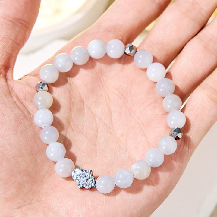 Olivenorma "Sky Whisper" White Chalcedony Calm Bracelet - image 2