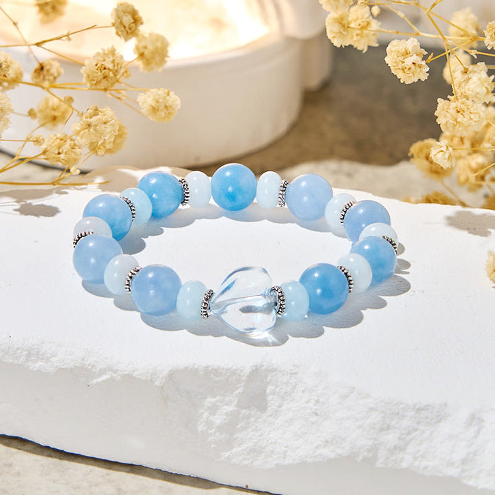 Olivenorma "Azure Breeze" Aquamarine Stress Relief Bracelet - image 4