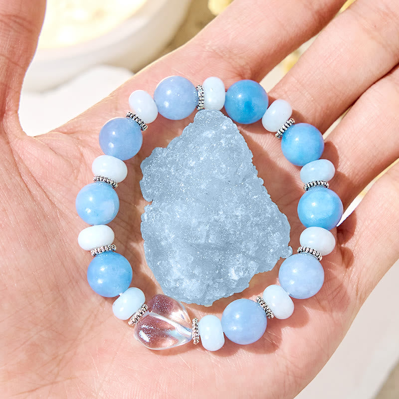 Olivenorma "Azure Breeze" Aquamarine Stress Relief Bracelet - image 2