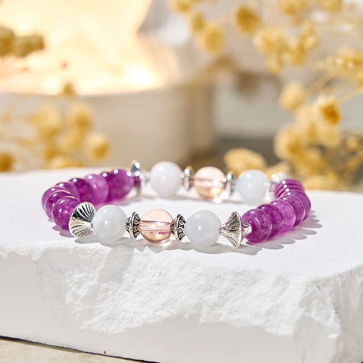 Olivenorma "​​Oracle's Tide" Amethyst Stress Ease Bracelet - Natural Stone - image 0