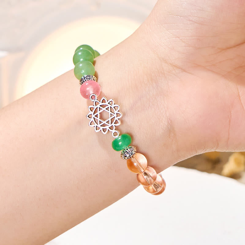 Olivenorma "Anahata Alchemy" ​​Green Aventurine & Rose Quartz​​​​ Harmony Bracelet - image 1