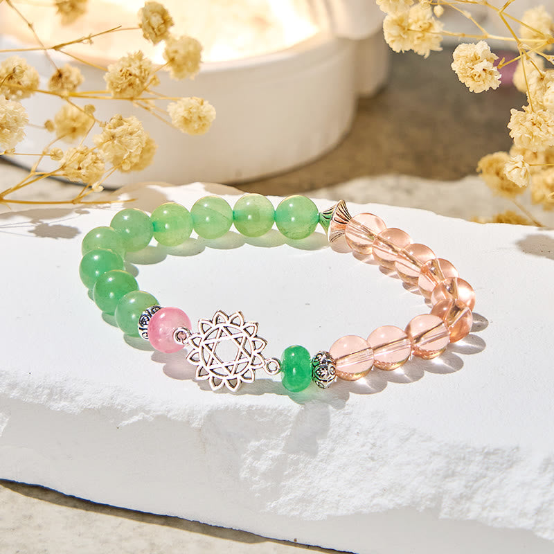 Olivenorma "Anahata Alchemy" ​​Green Aventurine & Rose Quartz​​​​ Harmony Bracelet - image 5