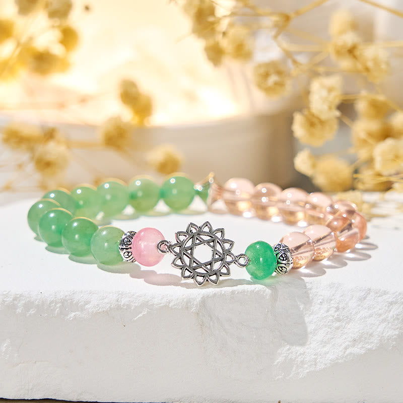 Olivenorma "Anahata Alchemy" ​​Green Aventurine & Rose Quartz​​​​ Harmony Bracelet - image 4