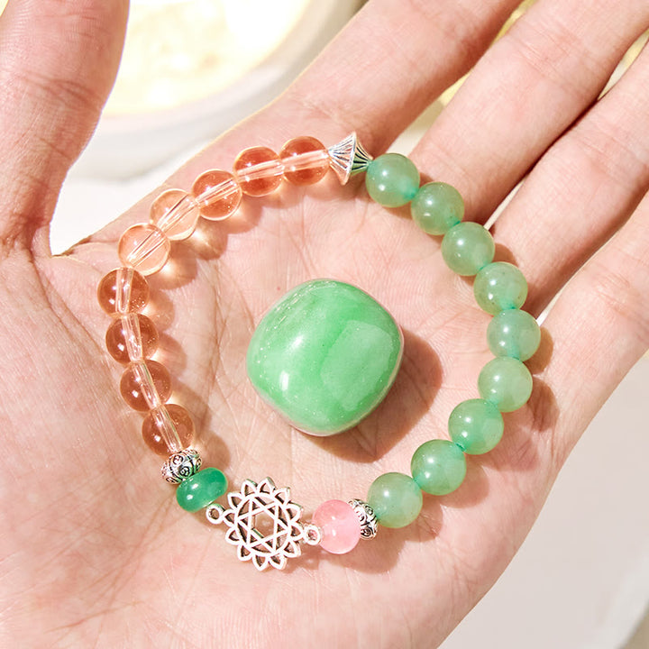 Olivenorma "Anahata Alchemy" ​​Green Aventurine & Rose Quartz​​​​ Harmony Bracelet - image 2