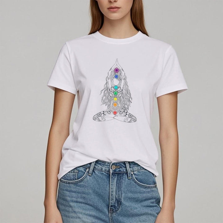 Olivenorma Chakra Meditation Cotton T-Shirt - image 1