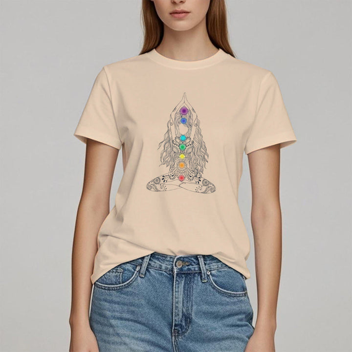 Olivenorma Chakra Meditation Cotton T-Shirt - image 9