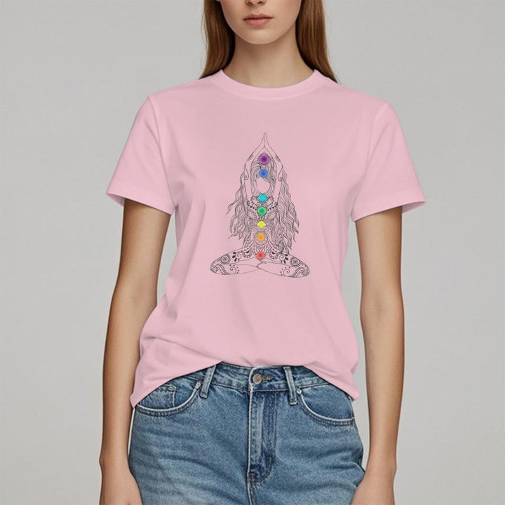 Olivenorma Chakra Meditation Cotton T-Shirt - image 11