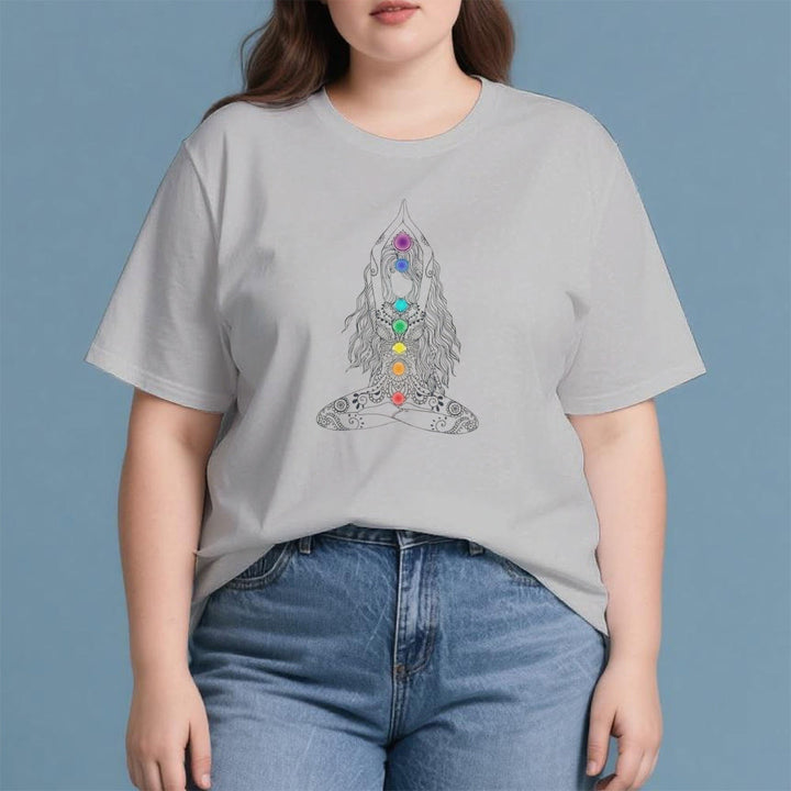 Olivenorma Chakra Meditation Cotton T-Shirt - image 5