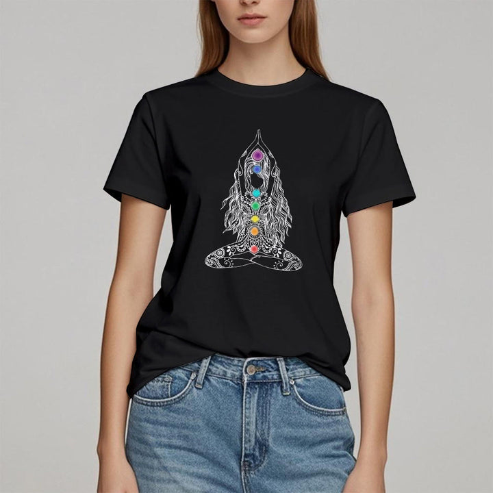 Olivenorma Chakra Meditation Cotton T-Shirt - image 7