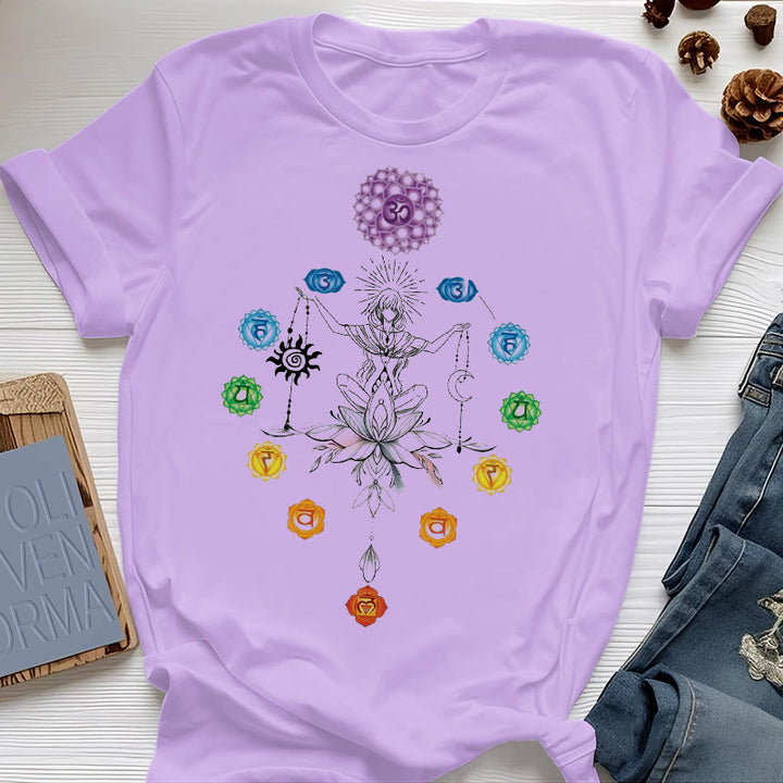 Olivenorma Rooted Chakra Energy T-shirt - Purple - 2XL - image 13