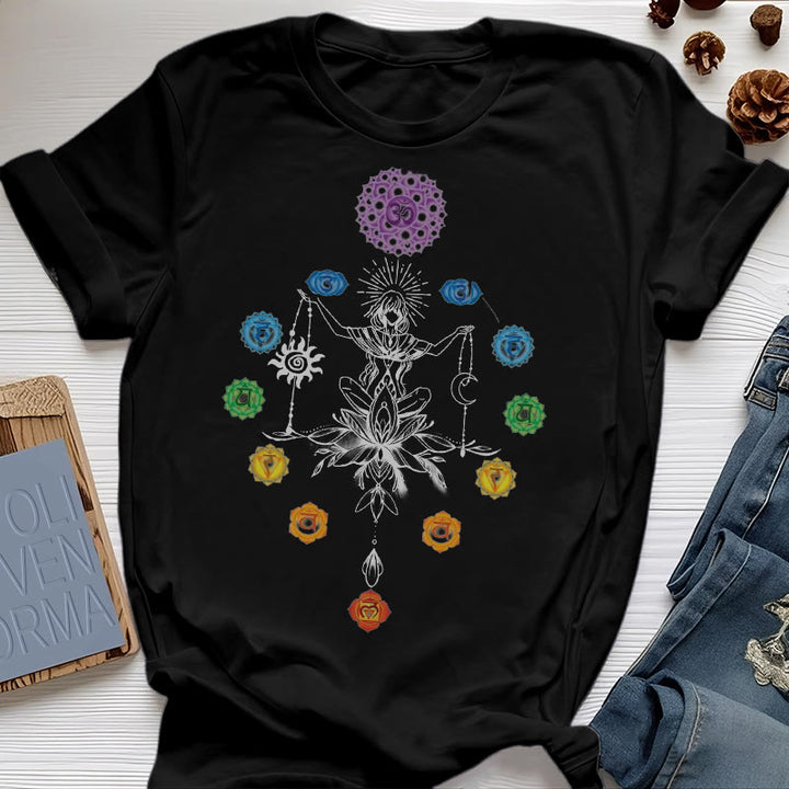 Olivenorma Rooted Chakra Energy T-shirt - Black - 2XL - image 7