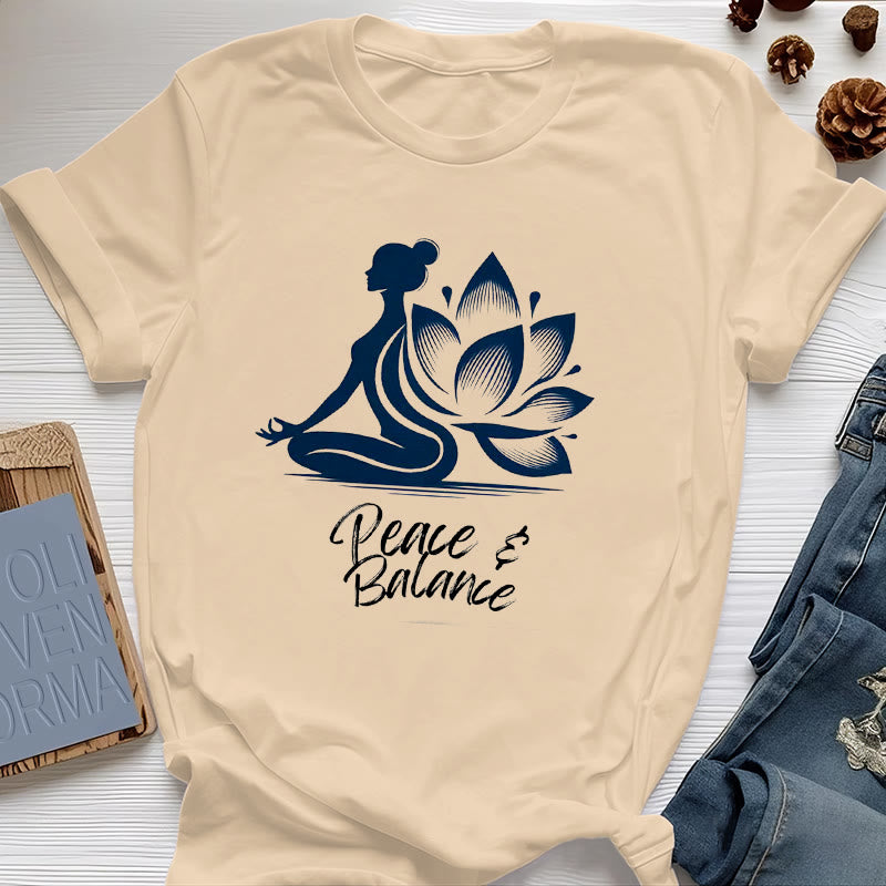 Olivenorma Peace & Balance Yoga Meditation Women T-Shirt - Yellow - 2XL - image 8