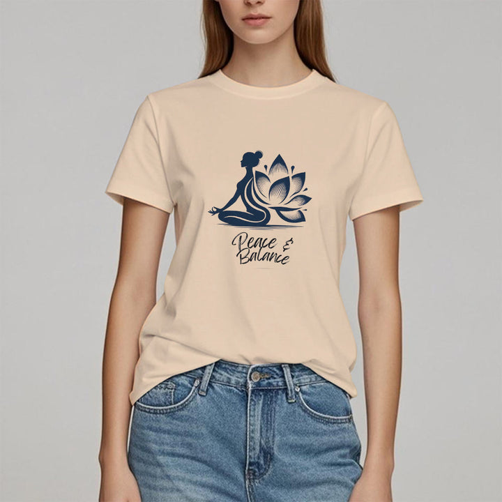 Olivenorma Peace & Balance Yoga Meditation Women T-Shirt - image 9