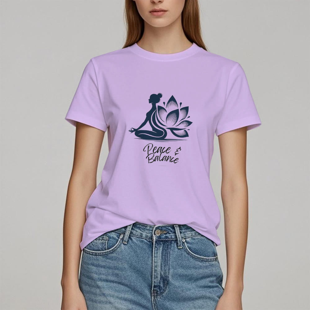 Olivenorma Peace & Balance Yoga Meditation Women T-Shirt - image 15