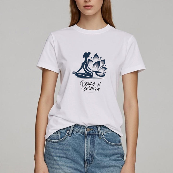 Olivenorma Peace & Balance Yoga Meditation Women T-Shirt - image 1
