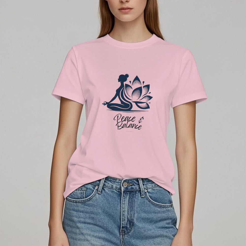 Olivenorma Peace & Balance Yoga Meditation Women T-Shirt - image 13