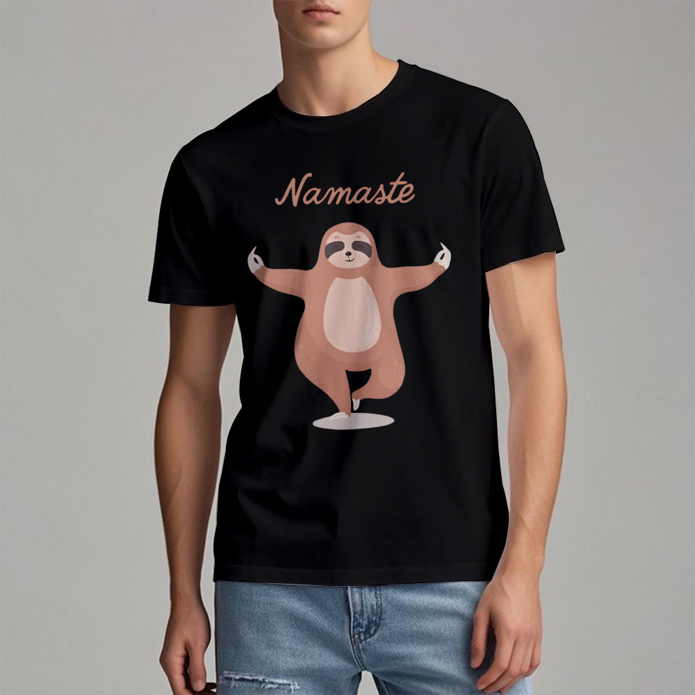 Olivenorma Yoga Sloth Quote Namaste T-Shirt - image 9