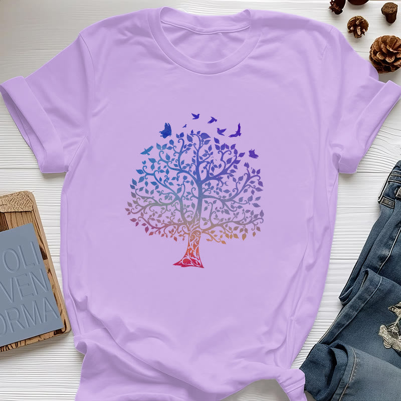 Olivenorma Logo "Tree Of Life" Printed T-shirt - Purple - 2XL - image 15