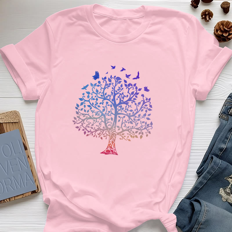 Olivenorma Logo "Tree Of Life" Printed T-shirt - Pink - 2XL - image 13
