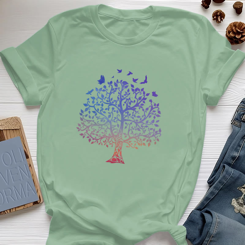 Olivenorma Logo "Tree Of Life" Printed T-shirt - Light Green - 2XL - image 17