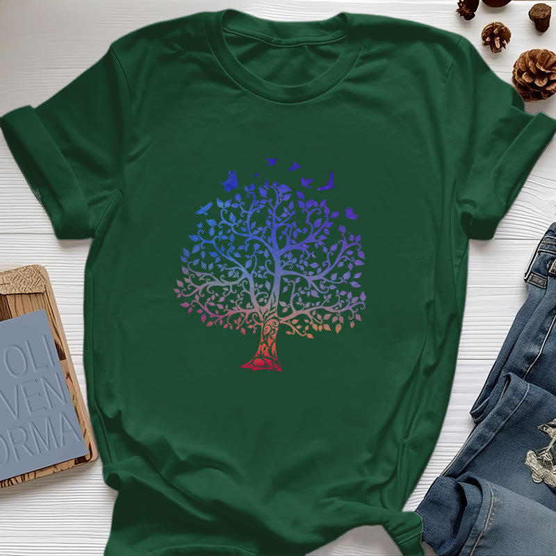 Olivenorma Logo "Tree Of Life" Printed T-shirt - Dark Green - 2XL - image 19