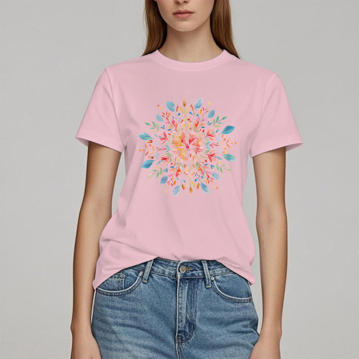 Olivenorma Mandala Floral Spring T-Shirt - image 12
