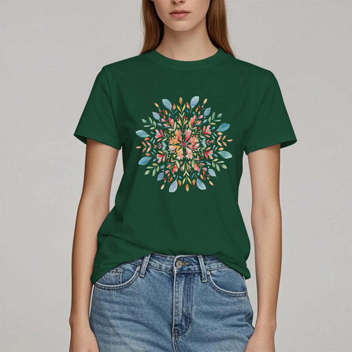 Olivenorma Mandala Floral Spring T-Shirt - image 18