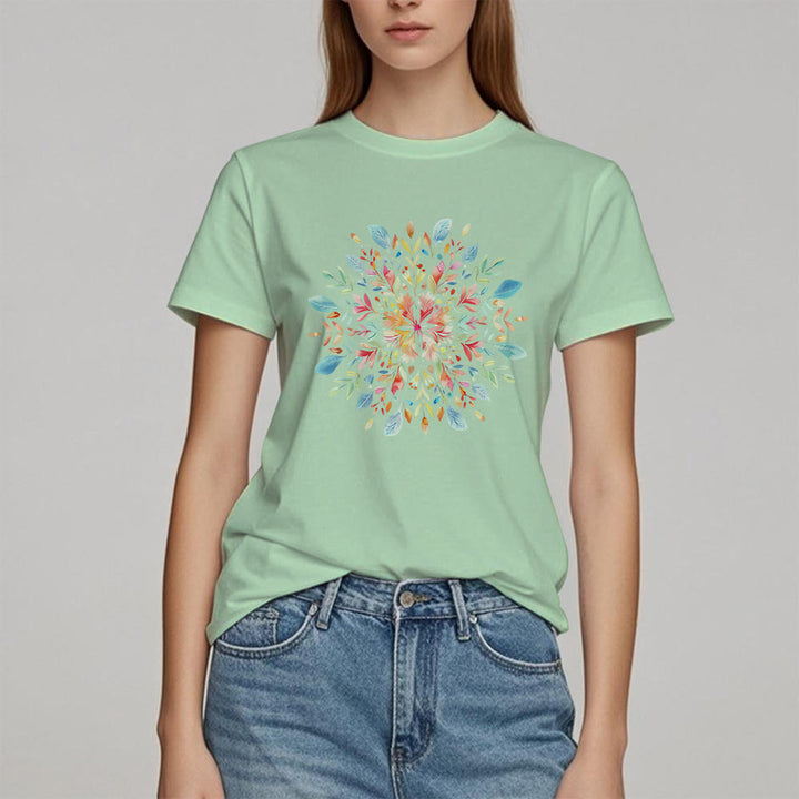 Olivenorma Mandala Floral Spring T-Shirt - image 16